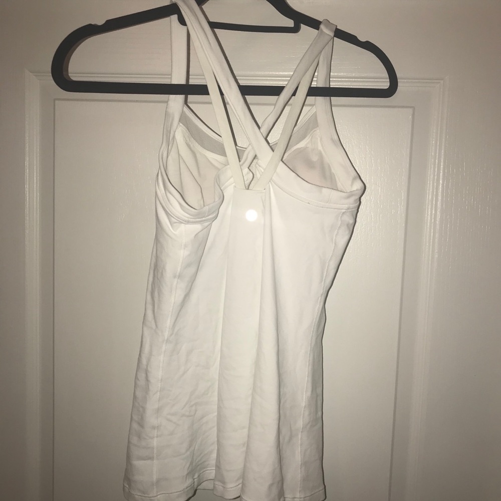 Lululemon Razorback Strappy White Tank